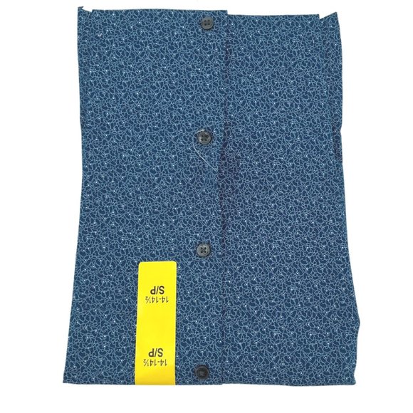 Calvin Klein | Men's Short Sleeve Dress Shirt | Blue | Small - Picture 2 of 3